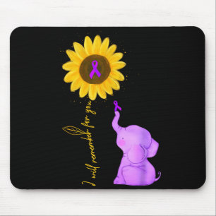Elefant Erinnern Für Sonnenblume Alzheimer Violett Mousepad