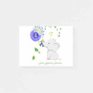 Elefant Faith Hope Liebe Down Syndrome Awareness Post-it Klebezettel