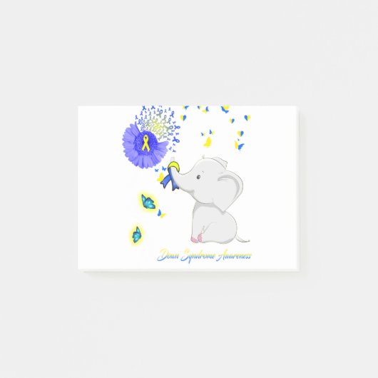 Elefant Faith Hope Liebe Down Syndrome Awareness Post-it Klebezettel (Vorderseite)