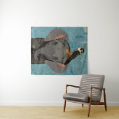 ELEFANT & FALKE WANDTEPPICH (Beispiel (Horizontal))
