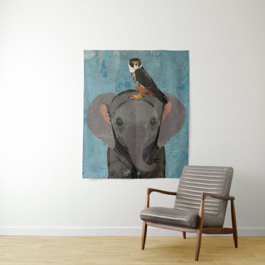ELEFANT & FALKE WANDTEPPICH (Beispiel)