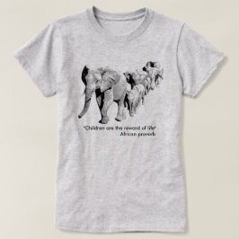 Elefant-Familie afrikanischen den wild lebenden T-Shirt