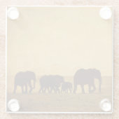 Elefant-Familie Glasuntersetzer (Rückseite)