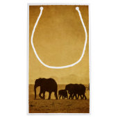 Elefant-Familie Kleine Geschenktüte (Rückseite)