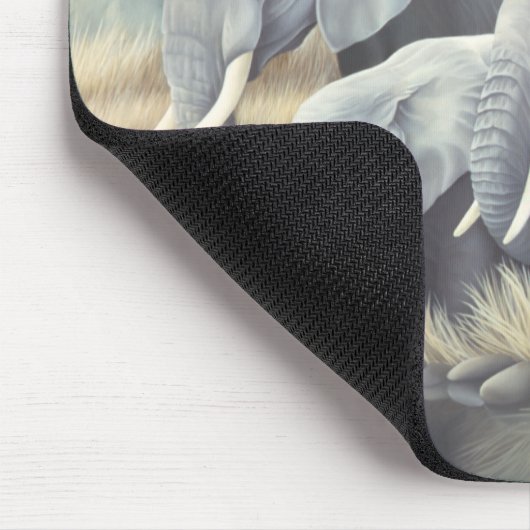 "Elefant-Familie" Mousemat Mousepad (Ecke)