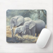 "Elefant-Familie" Mousemat Mousepad (Mit Mouse)