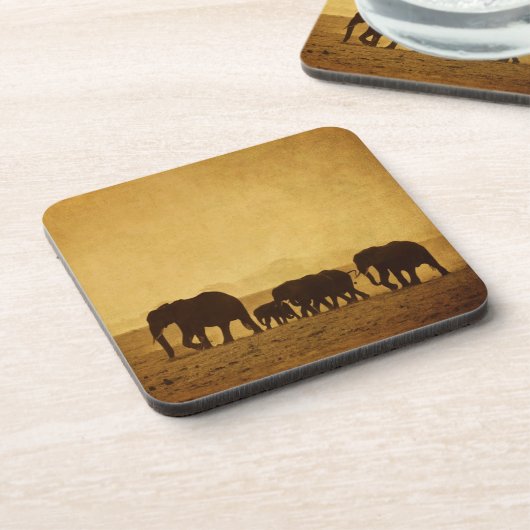 Elefant-Familie Untersetzer (Linke Seite)