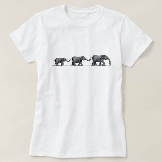 Elefant-Familien-T - Shirt (Design vorne)