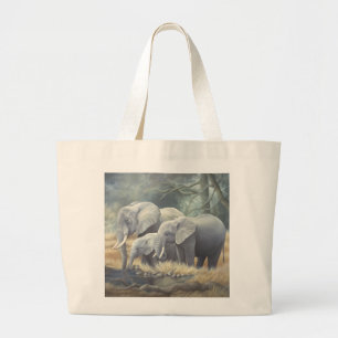 Elefant-Familien-Tasche Jumbo Stoffbeutel