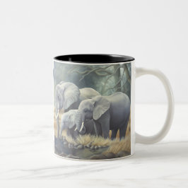 "Elefant-Familien-" Tasse