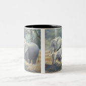 "Elefant-Familien-" Tasse (Mittel)