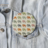Elefant Farbige Tier Muster Modern Button (Beispiel)