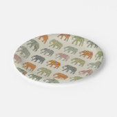 Elefant Farbige Tier Muster Modern Pappteller (Schrägansicht)