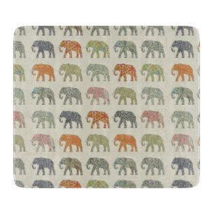 Elefant Farbige Tier Muster Modern Schneidebrett
