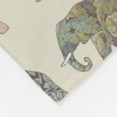 Elefant Farbige Tier Muster Zeitgenössisch Fleecedecke (Ecke)