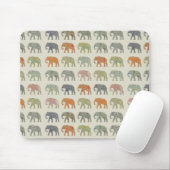 Elefant Farbige Tier Muster Zeitgenössisch Mousepad (Mit Mouse)