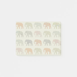 Elefant Farbige Tier Muster Zeitgenössisch Post-it Klebezettel