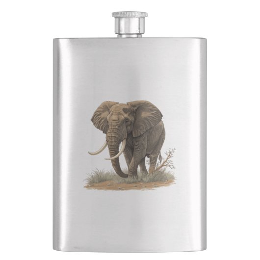 Elefant Flachmann (Vorderseite)