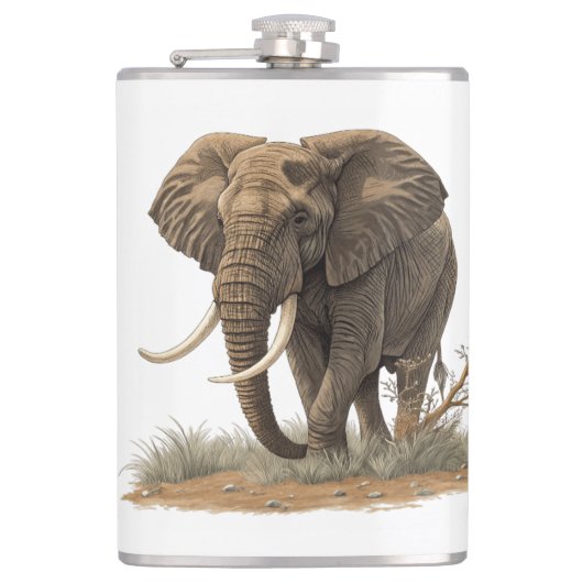 Elefant Flachmann (Vorderseite)