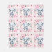 Elefant-Fleece-Decke Fleecedecke (Vorderseite)