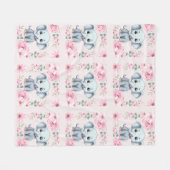 Elefant-Fleece-Decke Fleecedecke (Vorderseite (Horizontal))