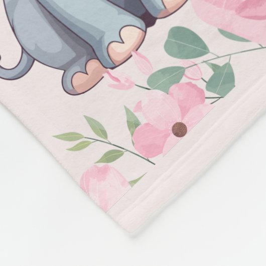 Elefant-Fleece-Decke Fleecedecke (Ecke)