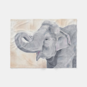 Elefant-Fleece Fleecedecke