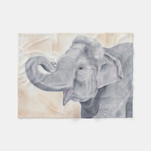 Elefant-Fleece Fleecedecke (Vorderseite (Horizontal))