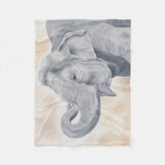 Elefant-Fleece Fleecedecke (Vorderseite)