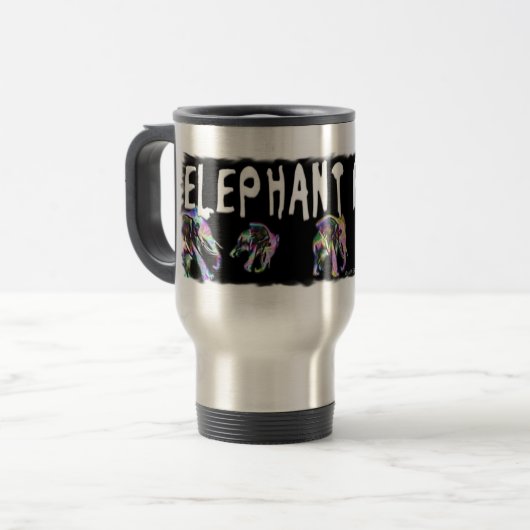 "Elefant-Freak-" Tasse (Vorderseite Links)