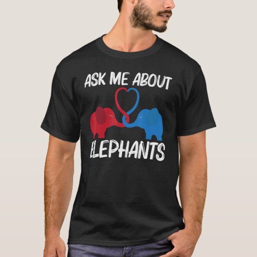 Elefant für Männer Wildtier T-Shirt (Vorderseite)