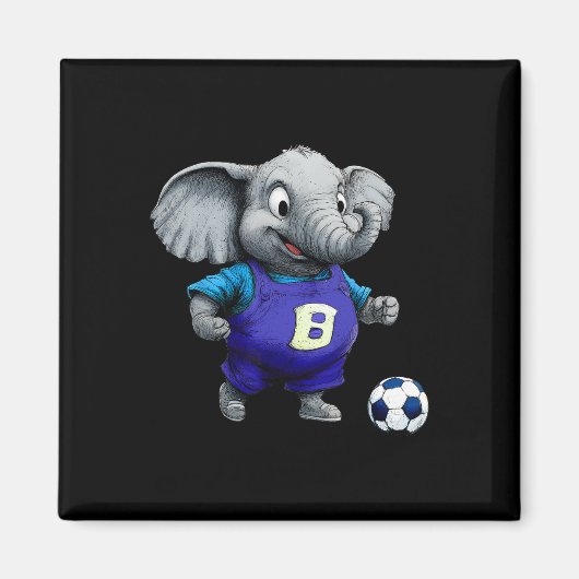 Elefant Fußfußller Elefant Magnet (Vorne)