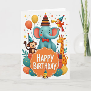Elefant Geburtstagskunstkarte Karte