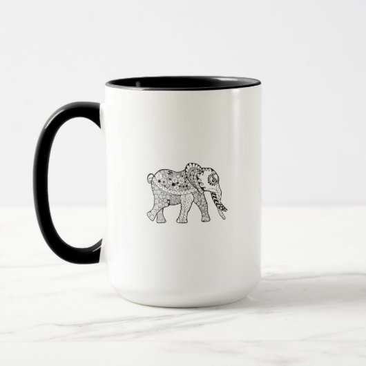Elefant-Gekritzel Tasse (Links)