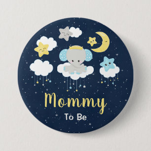 Elefant Gelb und Navy werdende Mutti Button