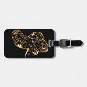 Elefant Gepäckanhänger (Vorderseite horizontal)