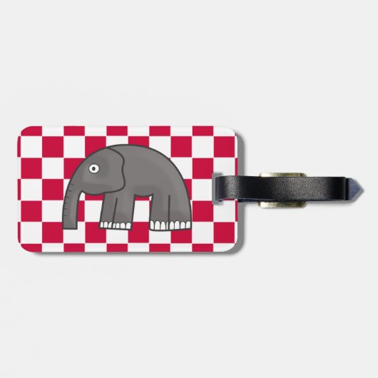 Elefant Gepäckanhänger (Rückseite horizontal)