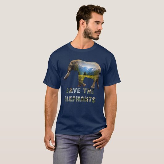 Elefant gerettet T-Shirt (Vorne ganz)