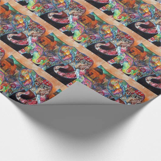 Elefant Geschenkpapier (Ecke)