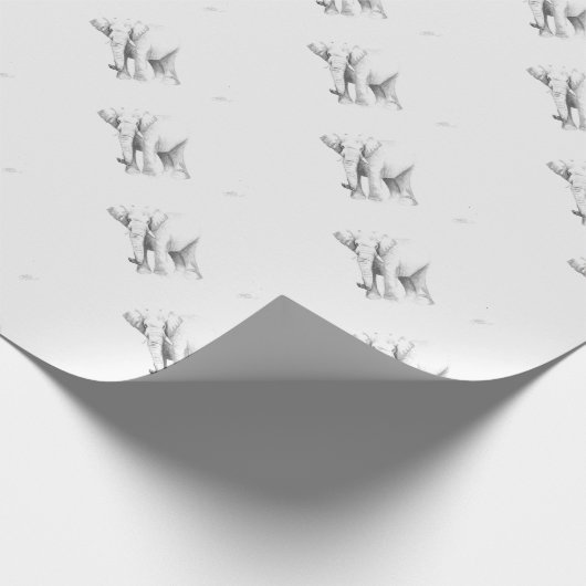 Elefant Geschenkpapier (Ecke)