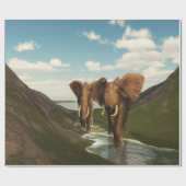 Elefant Geschenkpapier (Flach)