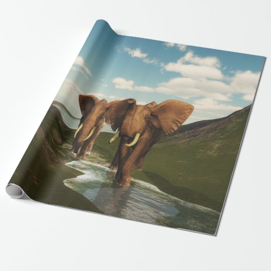 Elefant Geschenkpapier (Ungerollt)