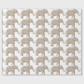 Elefant Geschenkpapier (Flach)