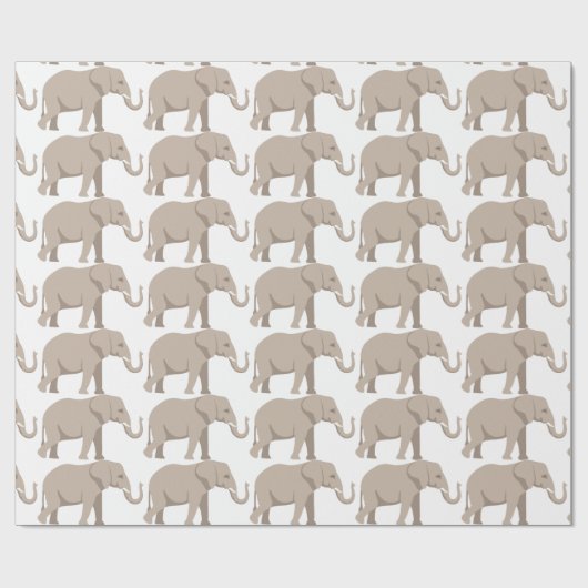 Elefant Geschenkpapier (Flach)