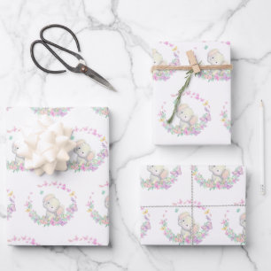 Elefant Geschenkpapier, Baby Shower Geschenkverpac Geschenkpapier Set