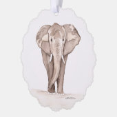 Elefant GIFT-Anhänger Ornament Karte (Links)