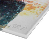 Elefant, Giraffen-Safari-Sonnenuntergang-Kunst Schneidebrett (Ecke)