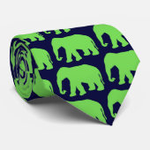 Elefant-Grün Krawatte (Gerollt)