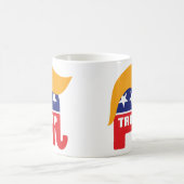 Elefant-Haar-Logo Donald Trump republikanisches Kaffeetasse (Mittel)