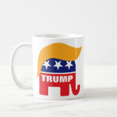 Elefant-Haar-Logo Donald Trump republikanisches Kaffeetasse (Links)